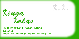 kinga kalas business card